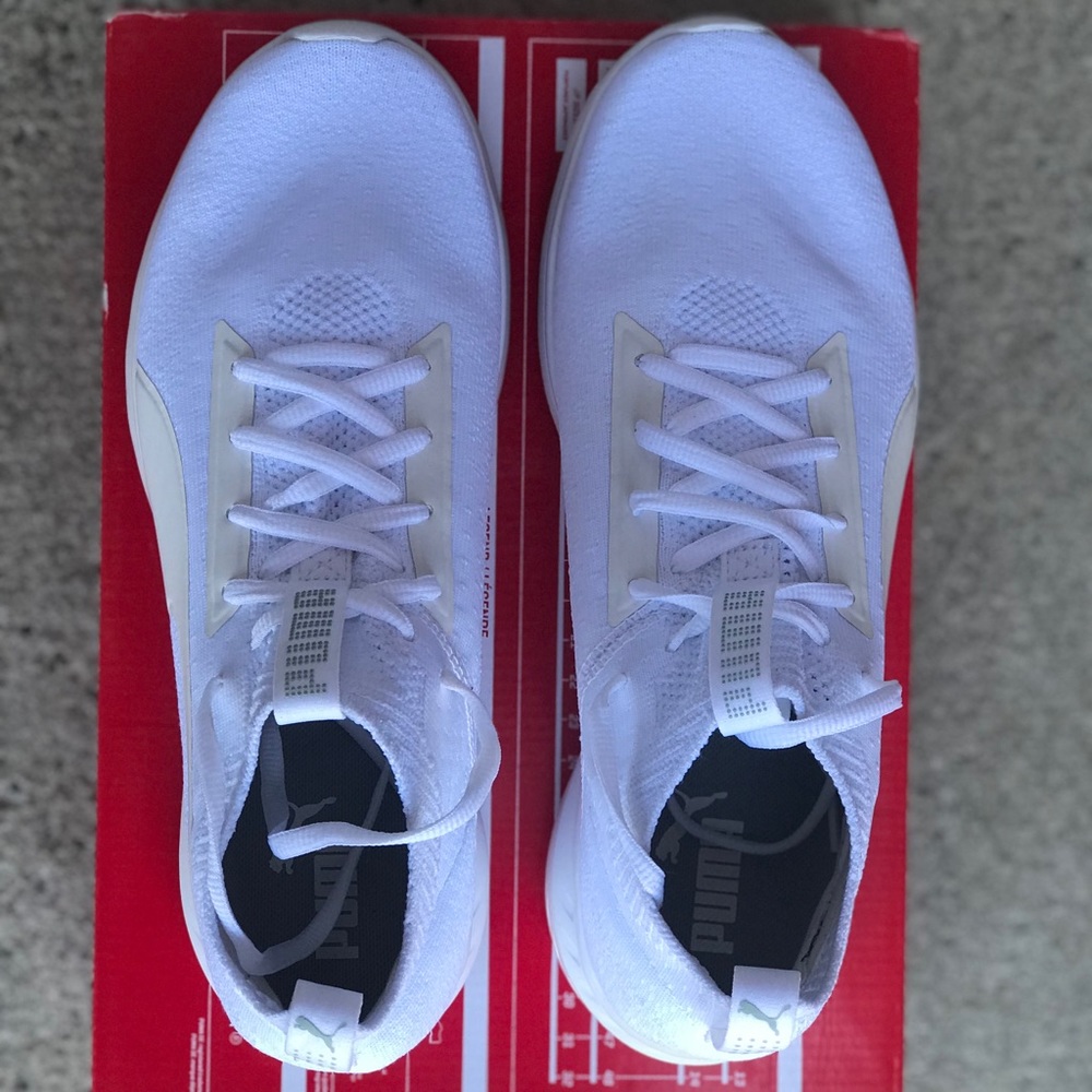 Puma Men white sneakers size 9